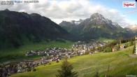 Archiv Foto Webcam Oberlech: Ausblick Pension Bergland 06:00