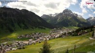 Archiv Foto Webcam Oberlech: Ausblick Pension Bergland 11:00