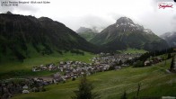 Archiv Foto Webcam Oberlech: Ausblick Pension Bergland 13:00