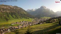 Archiv Foto Webcam Oberlech: Ausblick Pension Bergland 17:00