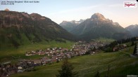 Archiv Foto Webcam Oberlech: Ausblick Pension Bergland 19:00