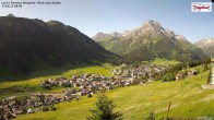 Archiv Foto Webcam Oberlech: Ausblick Pension Bergland 07:00