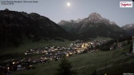 Archiv Foto Webcam Oberlech: Ausblick Pension Bergland 22:00