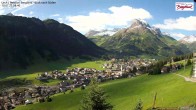 Archiv Foto Webcam Oberlech: Ausblick Pension Bergland 07:00