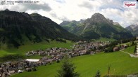 Archiv Foto Webcam Oberlech: Ausblick Pension Bergland 09:00