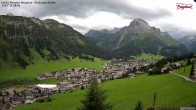 Archiv Foto Webcam Oberlech: Ausblick Pension Bergland 17:00