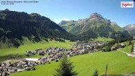 Archiv Foto Webcam Oberlech: Ausblick Pension Bergland 09:00
