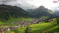 Archiv Foto Webcam Oberlech: Ausblick Pension Bergland 17:00