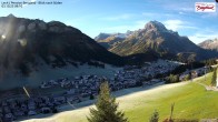 Archiv Foto Webcam Oberlech: Ausblick Pension Bergland 08:00