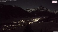 Archiv Foto Webcam Oberlech: Ausblick Pension Bergland 23:00