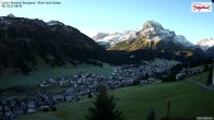 Archiv Foto Webcam Oberlech: Ausblick Pension Bergland 07:00