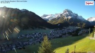 Archiv Foto Webcam Oberlech: Ausblick Pension Bergland 08:00