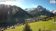 Archiv Foto Webcam Oberlech: Ausblick Pension Bergland 09:00