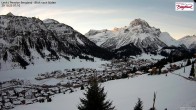 Archiv Foto Webcam Oberlech: Ausblick Pension Bergland 06:00
