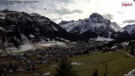 Archiv Foto Webcam Oberlech: Ausblick Pension Bergland 13:00