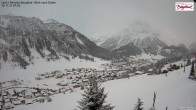 Archiv Foto Webcam Oberlech: Ausblick Pension Bergland 06:00