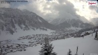 Archiv Foto Webcam Oberlech: Ausblick Pension Bergland 12:00
