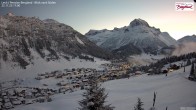 Archiv Foto Webcam Oberlech: Ausblick Pension Bergland 16:00