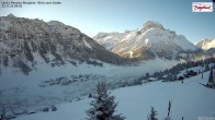 Archiv Foto Webcam Oberlech: Ausblick Pension Bergland 08:00