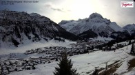 Archiv Foto Webcam Oberlech: Ausblick Pension Bergland 13:00