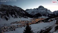 Archiv Foto Webcam Oberlech: Ausblick Pension Bergland 17:00