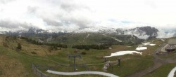 Archived image Webcam Alpe di Siusi: View from the Puflatsch Mountain Station 13:00