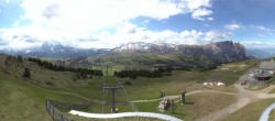 Archiv Foto Webcam Panorama der Seiser Alm von der Puflatsch Bergstation 09:00