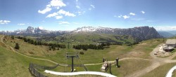 Archiv Foto Webcam Panorama der Seiser Alm von der Puflatsch Bergstation 11:00