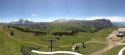 Archiv Foto Webcam Panorama der Seiser Alm von der Puflatsch Bergstation 18:00