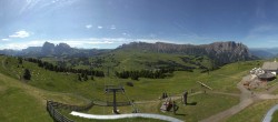 Archiv Foto Webcam Panorama der Seiser Alm von der Puflatsch Bergstation 09:00