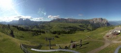 Archiv Foto Webcam Panorama der Seiser Alm von der Puflatsch Bergstation 07:00