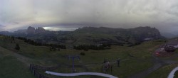 Archiv Foto Webcam Panorama der Seiser Alm von der Puflatsch Bergstation 19:00