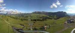 Archiv Foto Webcam Panorama der Seiser Alm von der Puflatsch Bergstation 18:00