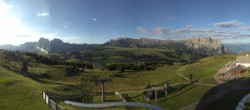 Archiv Foto Webcam Panorama der Seiser Alm von der Puflatsch Bergstation 06:00