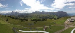 Archived image Webcam Alpe di Siusi: View from the Puflatsch Mountain Station 11:00