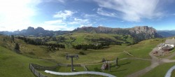 Archiv Foto Webcam Panorama der Seiser Alm von der Puflatsch Bergstation 07:00