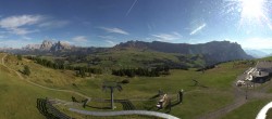 Archiv Foto Webcam Panorama der Seiser Alm von der Puflatsch Bergstation 10:00