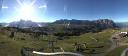 Archiv Foto Webcam Panorama der Seiser Alm von der Puflatsch Bergstation 08:00
