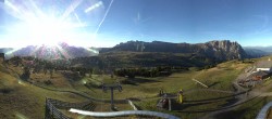 Archiv Foto Webcam Panorama der Seiser Alm von der Puflatsch Bergstation 07:00