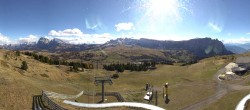 Archived image Webcam Alpe di Siusi: View from the Puflatsch Mountain Station 11:00