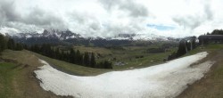 Archived image Webcam Alpe di Siusi: Panoramic view Mezdi mountain station 13:00