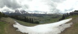Archived image Webcam Alpe di Siusi: Panoramic view Mezdi mountain station 13:00