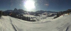 Archived image Webcam Alpe di Siusi: Panoramic view Mezdi mountain station 09:00