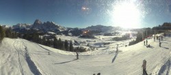 Archived image Webcam Alpe di Siusi: Panoramic view Mezdi mountain station 13:00