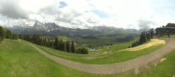 Archived image Webcam Alpe di Siusi: Panoramic view Mezdi mountain station 13:00