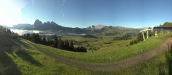Archiv Foto Webcam Blick über Seiser Alm – Mezdi Bergstation 06:00