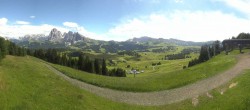 Archived image Webcam Alpe di Siusi: Panoramic view Mezdi mountain station 13:00