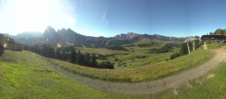 Archived image Webcam Alpe di Siusi: Panoramic view Mezdi mountain station 08:00