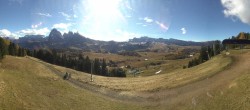 Archived image Webcam Alpe di Siusi: Panoramic view Mezdi mountain station 09:00