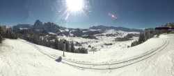 Archived image Webcam Alpe di Siusi: Panoramic view Mezdi mountain station 09:00